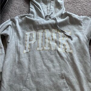 Gray PINK Hoodie